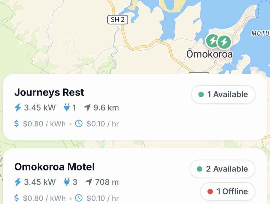 Destination Charge activation page showing outlet details and pricing